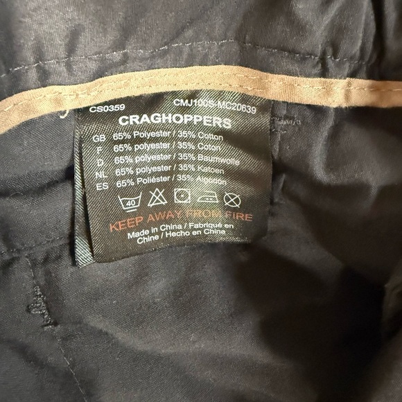 Craghoppers Pants Mens 36  Gray Cargo Trouser Solar Shield Outdoor Hiking - Picture 6 of 9